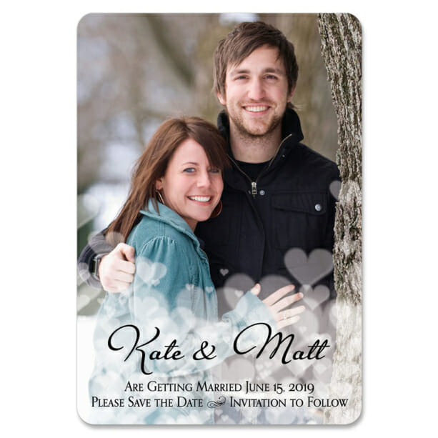 Glistening Hearts 1 Save The Date Magnets