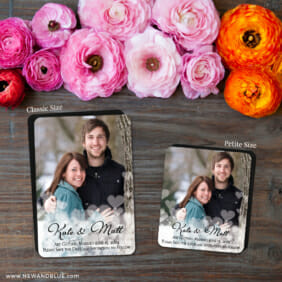 Glistening Hearts 2 Save The Date Magnet Classic And Petite Size