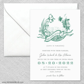 Aloha 2 Invitation And Envelope