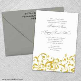 Bellini 3 Invitation And Color Envelope