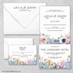 Botanical Wedding Invitation And Rsvp