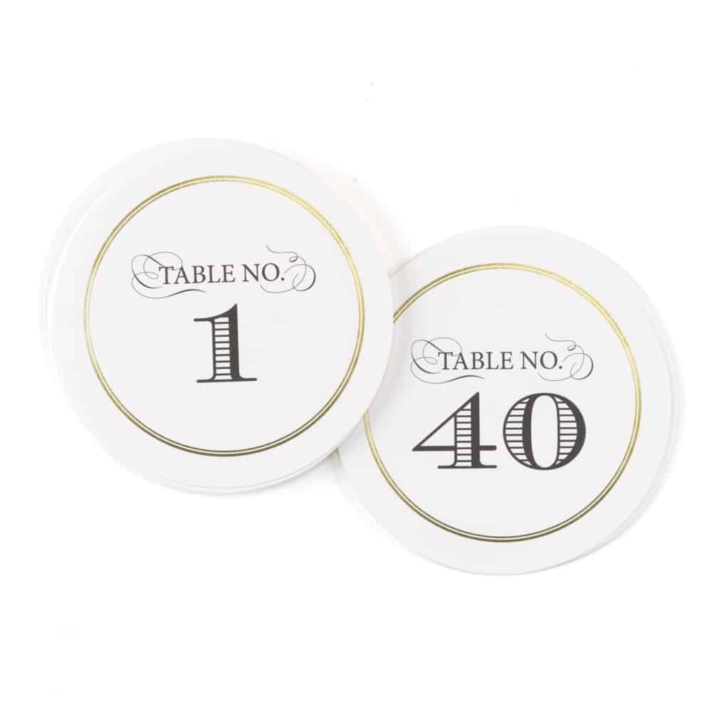 Golden Elegance Round 1 40 Table Numbers