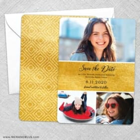 Union Square Bat Mitzvah NB Save The Date Wedding Card