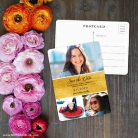 Union Square Bat Mitzvah NB Save The Date Postcard With Back