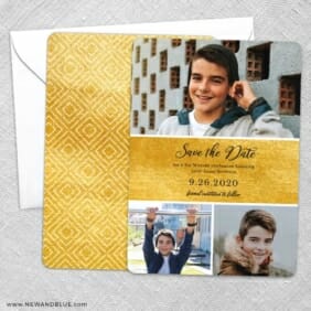 Union Square Bar Mitzvah NB Save The Date Wedding Card
