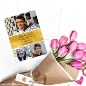 Union Square Bar Mitzvah NB Save The Date Cards With Envelope