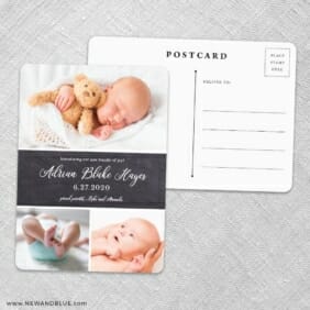 Union Square Baby NB Save The Date Wedding Postcard Front And Back
