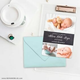 Union Square Baby NB Save The Date Cards And Optional Color Envelopes
