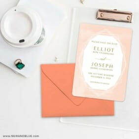Quartz NB Save The Date Cards And Optional Color Envelopes