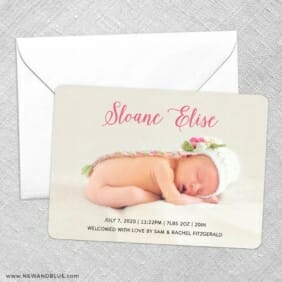 Welcome Baby NB Save The Date Party Card