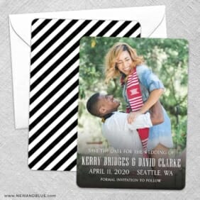 Vignette Save The Date Wedding Card