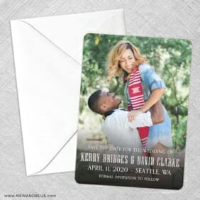 Vignette Save The Date Party Card