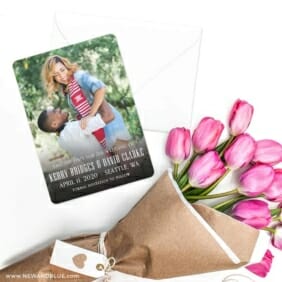 Vignette Save The Date Cards With Envelope