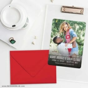 Vignette Save The Date Cards And Optional Color Envelopes