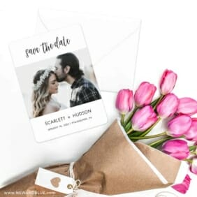 Sweet Romance Save The Date Cards With Envelope