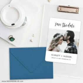 Sweet Romance Save The Date Cards And Optional Color Envelopes