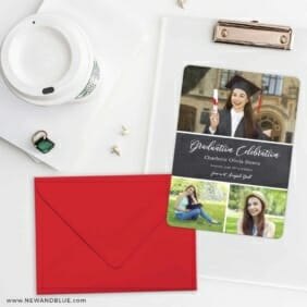 Union Square Graduation Save The Date Cards And Optional Color Envelopes