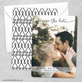 Twirl Save The Date Wedding Card