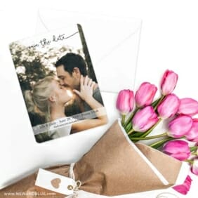 Twirl Save The Date Cards With Envelope