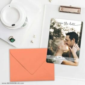 Twirl Save The Date Cards And Optional Color Envelopes