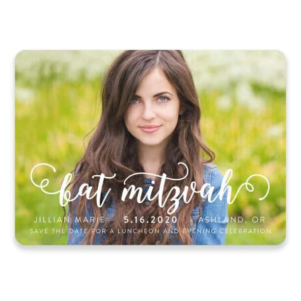 Handwriting Bat Mitzvah Save The Date