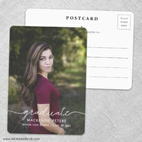 Senior Picture Save The Date Wedding Postcard Front And Back