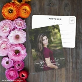 Senior Picture Save The Date Postcard With Back