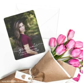 Senior Picture Save The Date Cards With Envelope