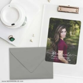 Senior Picture Save The Date Cards And Optional Color Envelopes
