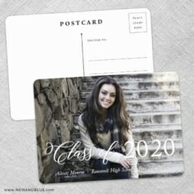 Head Of The Class Save The Date Wedding Postcard Front And Back