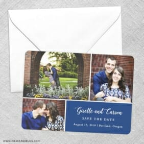 Trio Collage Save The Date Party Card