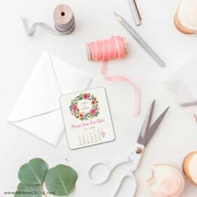 Floral Calendar 4 Petite Size Magnet