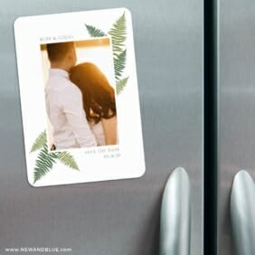Framed In Ferns 3 Refrigerator Save The Date Magnets