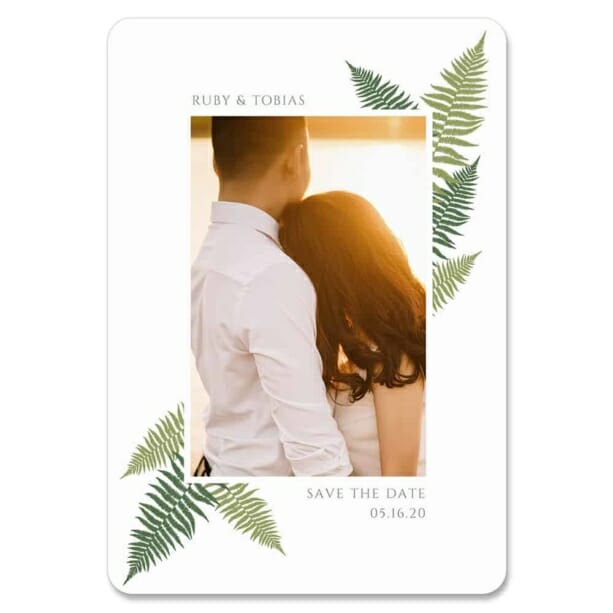 Framed In Ferns 1 Save The Date Magnets