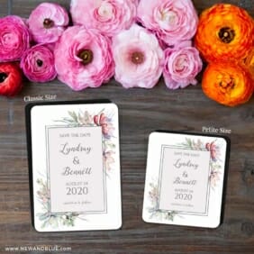 Botanical Frame Nb 2 Save The Date Magnet Classic And Petite Size