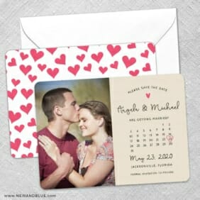 Sweetheart Calendar Save The Date Wedding Card