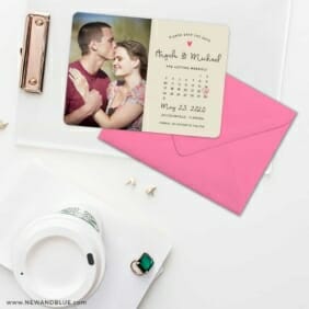 Sweetheart Calendar Save The Date Cards And Optional Color Envelopes