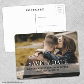Lasting Love Save The Date Wedding Postcard Front And Back