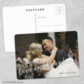 Love And Thanks Save The Date Wedding Postcard Front And Back