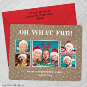Oh What Fun 5 Save The Date With Optional Color Envelope