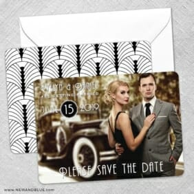 Rockefeller Save The Date Wedding Card