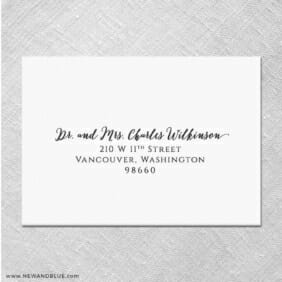 Envelope Guest Address Printing Is Available To Match Your Design