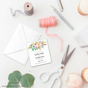 Watercolor Flowers 4 Petite Size Magnet