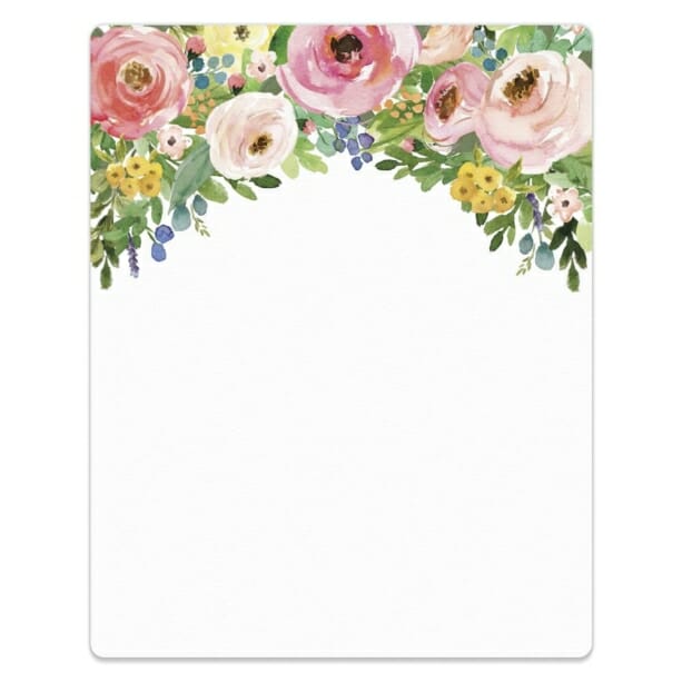 Bright Blooms Invitation Pink Blank Cardstock Sign