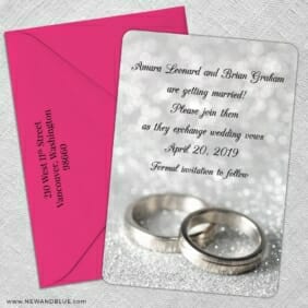 With This Ring Nb 5 Save The Date With Optional Color Envelope