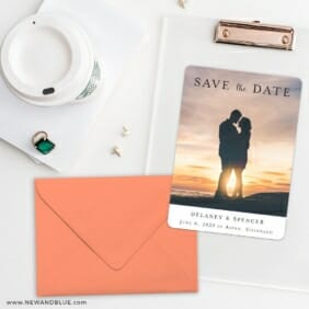 Cherished Save The Date Cards And Optional Color Envelopes