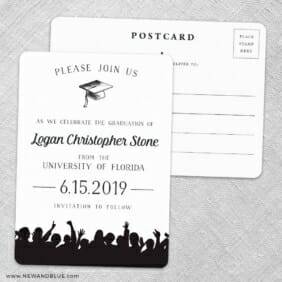 Valedictorian Nb Save The Date Wedding Postcard Front And Back