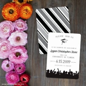 Valedictorian Nb Save The Date Card With Back Printing