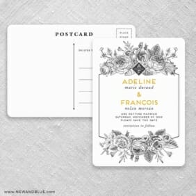 Harlow Save The Date Postcards Front And Back