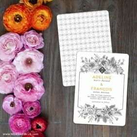 Harlow Save The Date Card With Back Printing